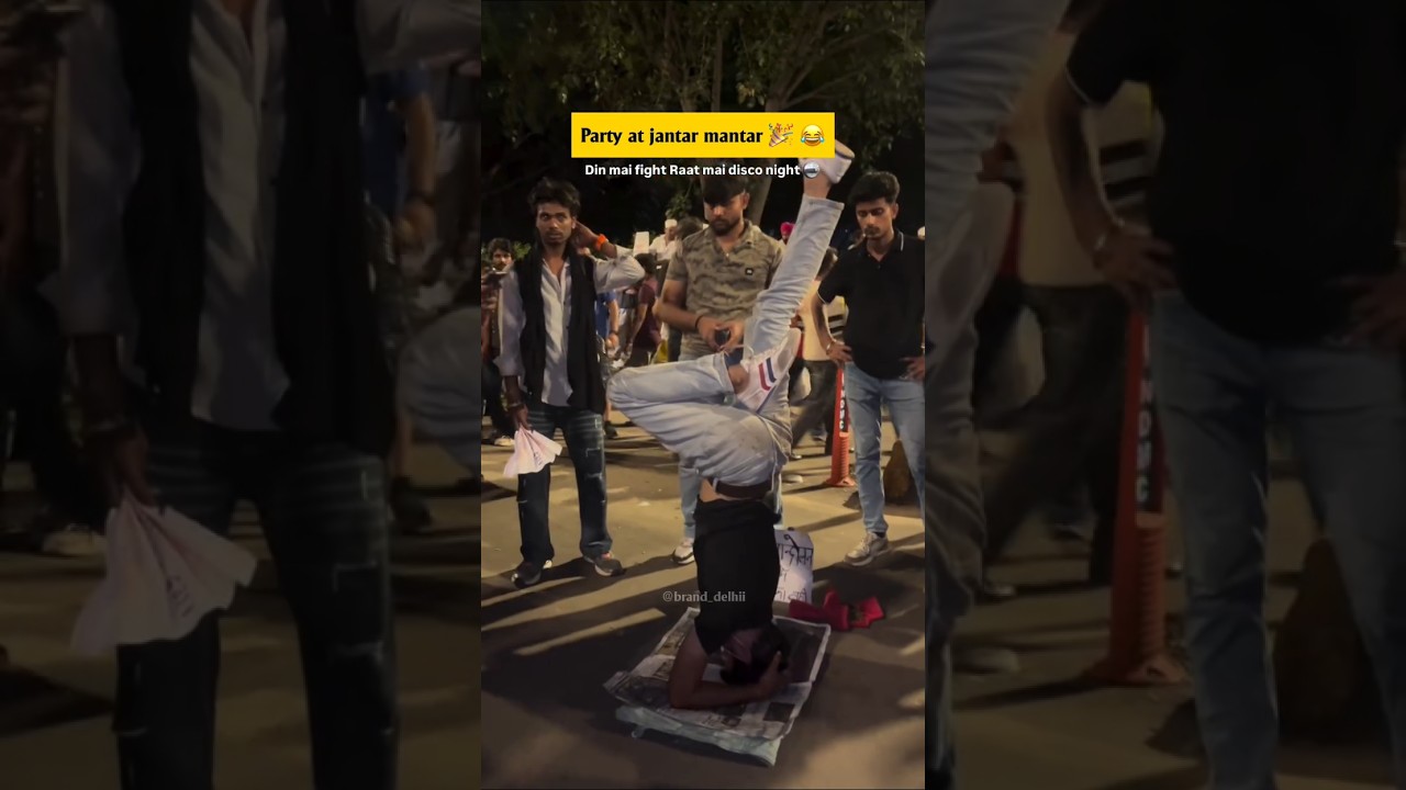 Protest ke beech Disco Dance 😳 #cjp#cockroachjantaparty #sonamwangchuk#youtubeshorts#trending#viral