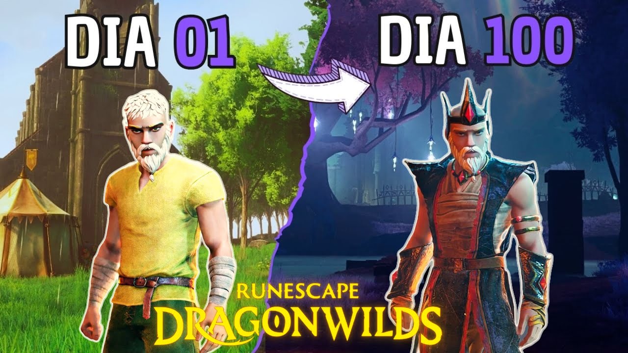 Passei 100 dias no Runescape Dragonwilds | Do Zero at&eacute; FELLHOLLOW