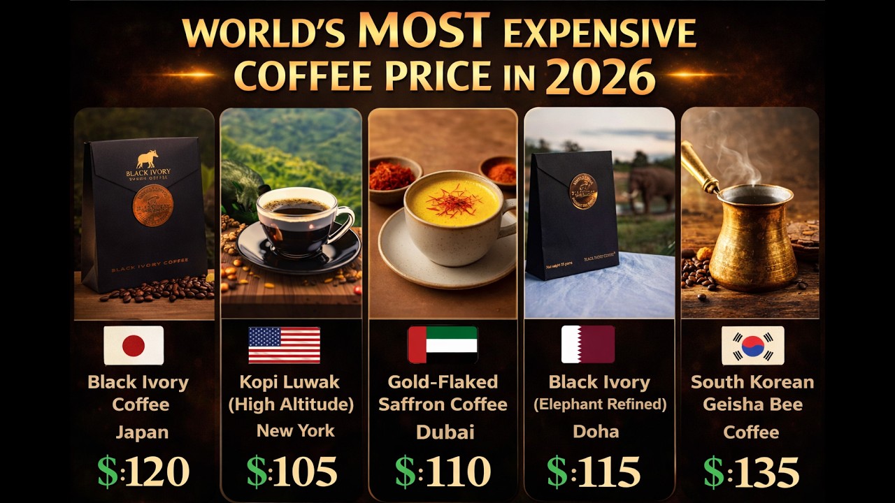 World’s Most Expensive coffee per cup price in 2026.