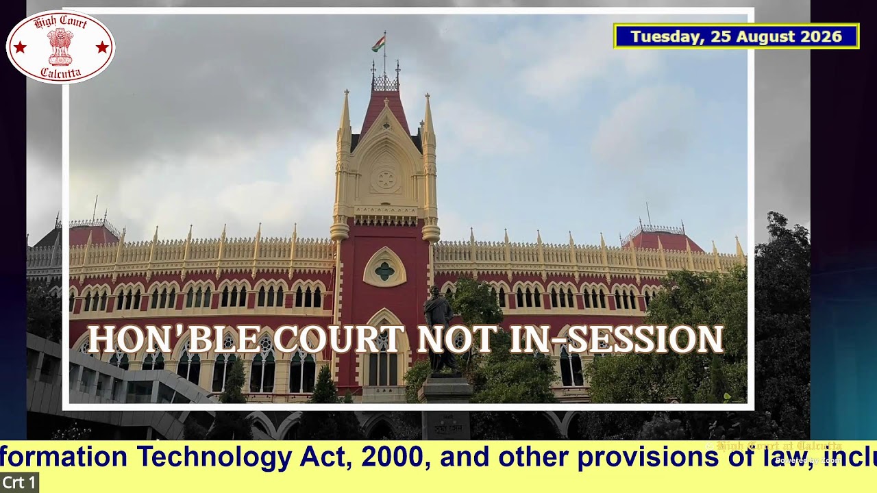 25 August 2026 | Court No. 1 | Live Streaming of the Court proceedings.