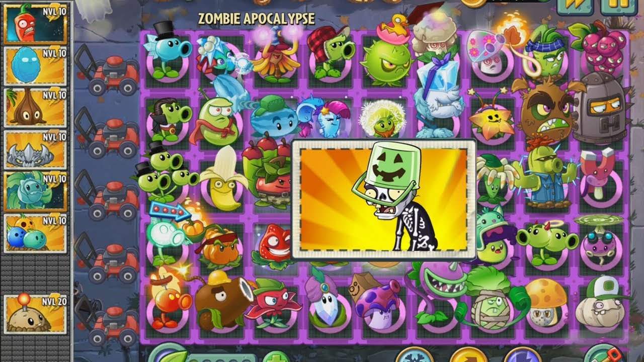 Plants vs Zombies 2: 1000 Caracubos Halloween vs Todas las Plantas