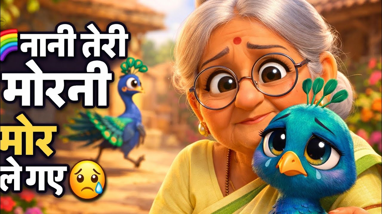 Nani Teri Morni Ko Mor Le Gaye 🦚 | Hindi Kids Rhyme | 3D Cartoon Song