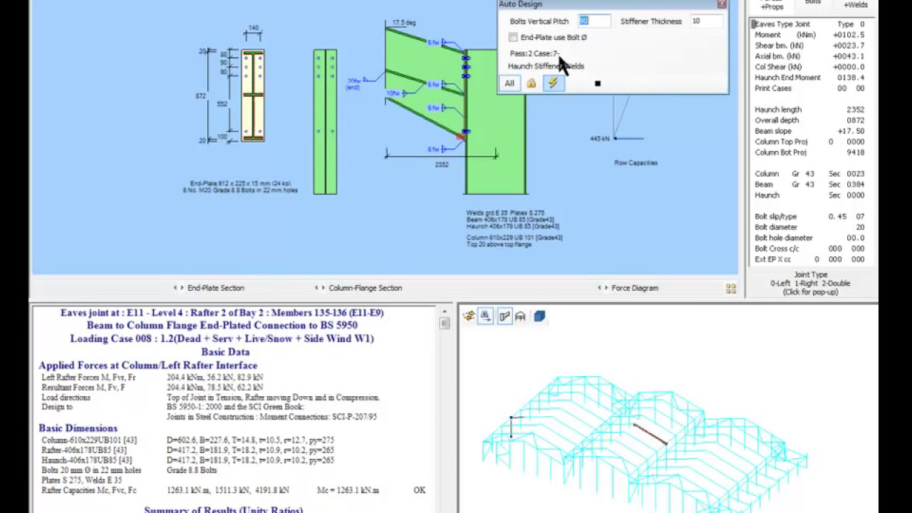 MasterPort: Plus - Portal Frame Analysis & Design to British Standards, Eurocode and SABS Codes