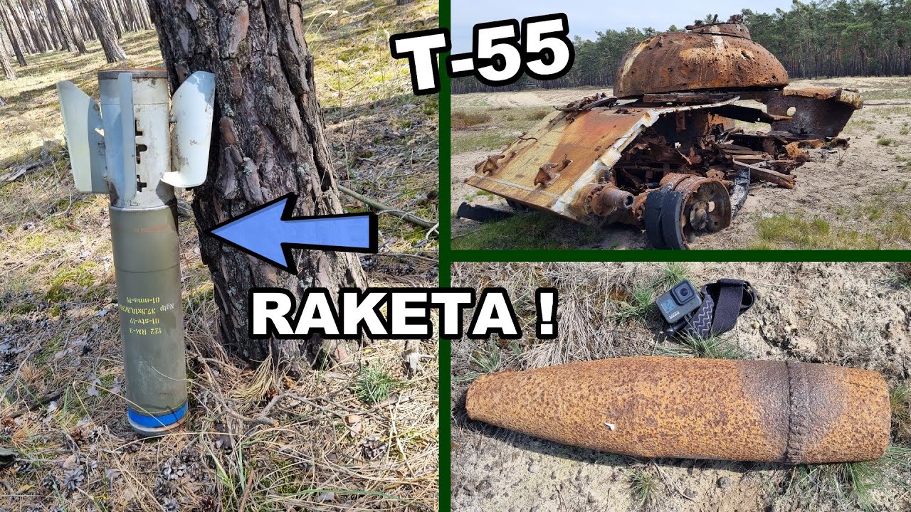 Мы нашли в лесу ракеты, подбитый танк и боеприпасы!