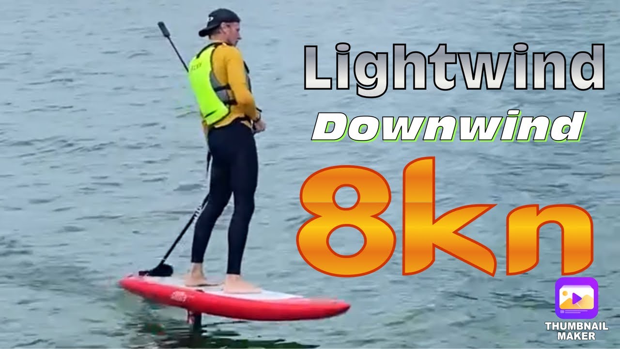 Lightwind Downwind Pumpfoil in 8kn