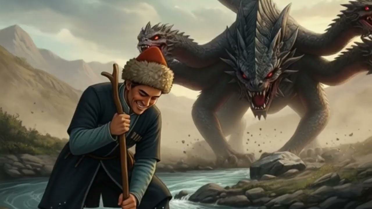 The Clever Ash-Poker: How Wit Defeated a Giant 🇬🇪 Georgian Folk Tale