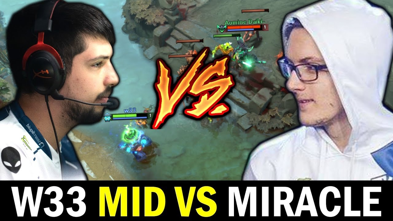 MIRACLE vs W33 again &mdash; OD vs STORM Nigma Mid Battle Dota2