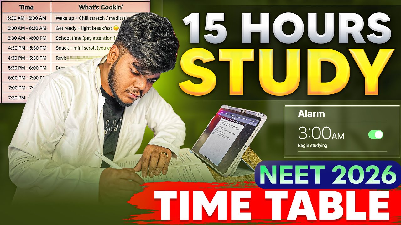 NEET 2026 &ndash; The Ultimate Time Table That Helped Me Crack NEET🔥