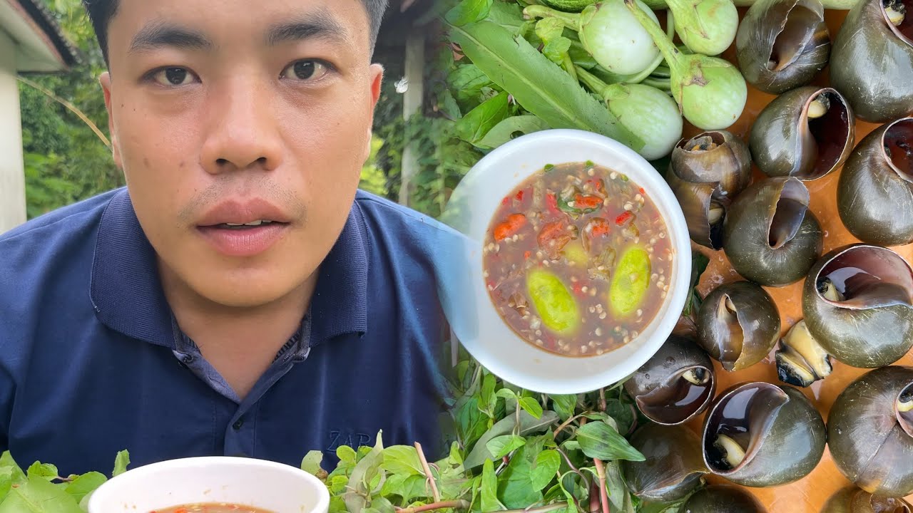 ต้มหอยปังจ้ำแจ่วแชบๆ#laofood #อาหานลาวใต้🇱🇦🇱🇦
