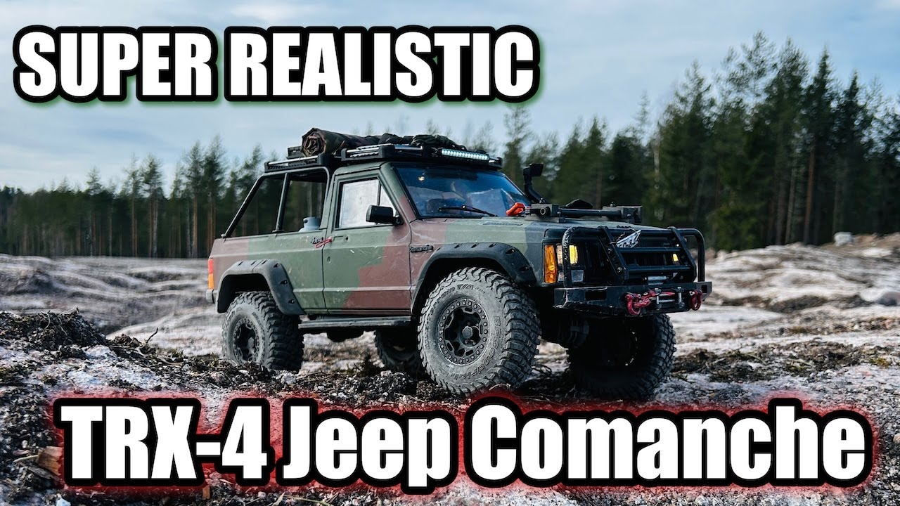 Realistic Jeep Comanche Traxxas TRX-4 with 2WD-4WD kit #trx4 #scalecrawler #rcoffroad
