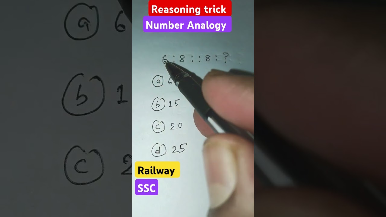Reasoning short trick number analogy ssc railway and other competitive exams