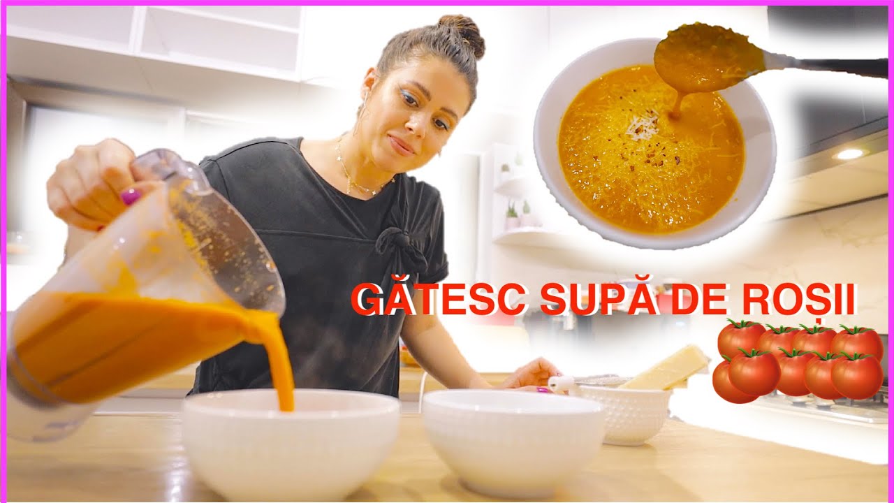Gătesc supă cremă de roșii 🍅 (rețetă super simplă)