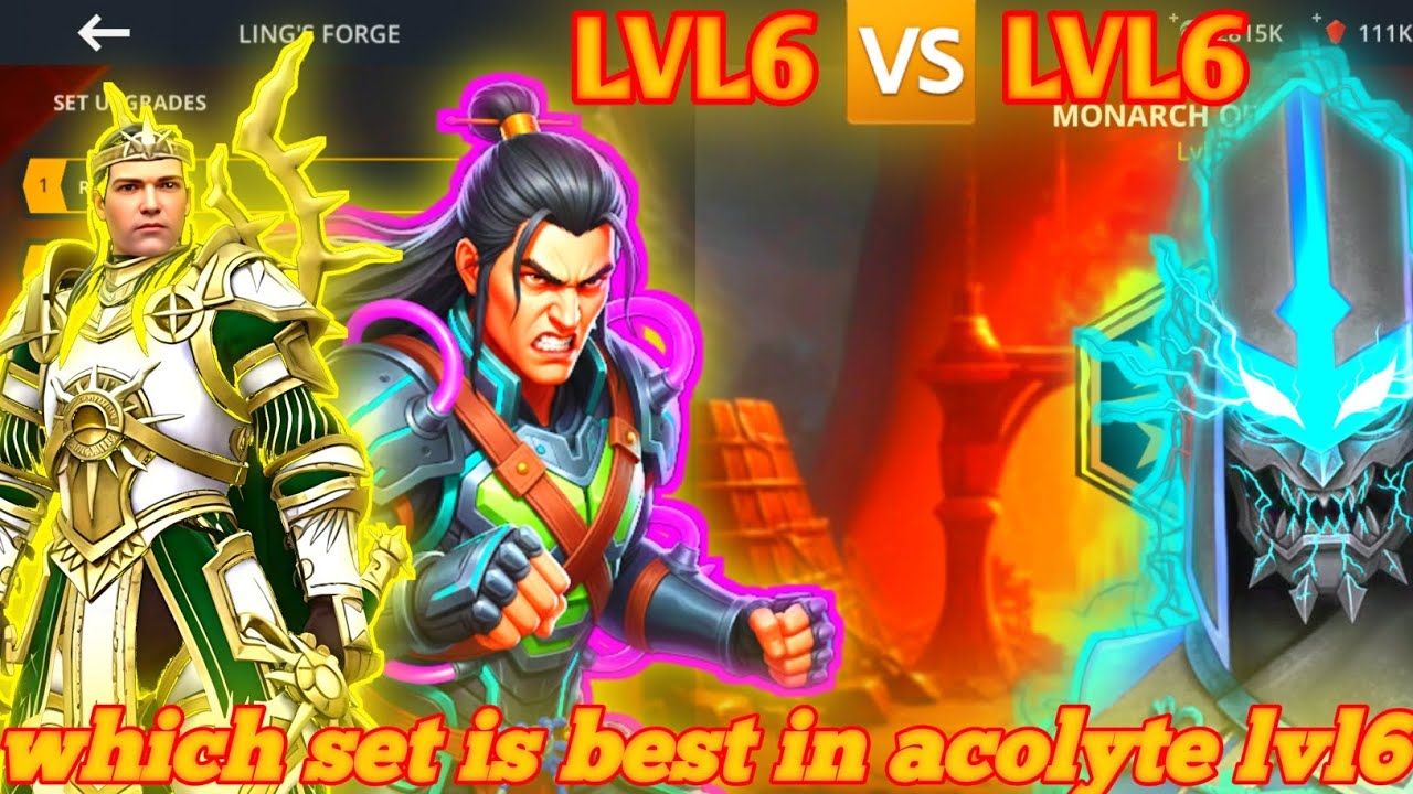 Monarch of the light & neon phantom which set is best in acolyte lvl6(raid damage test) without luck