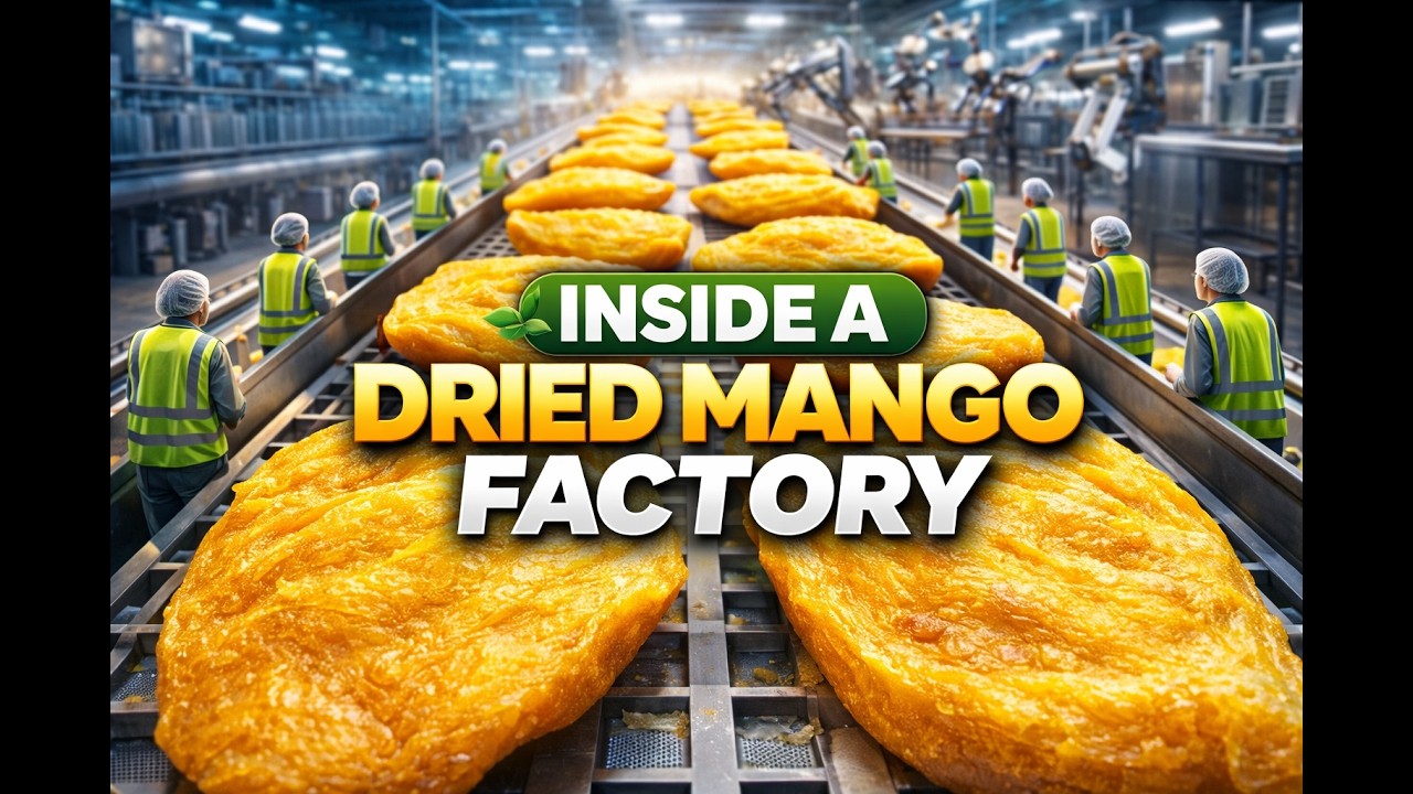Inside a Giant Dried Mango Factory 🍋 | Fully Automatic Mango Processing & Export Process