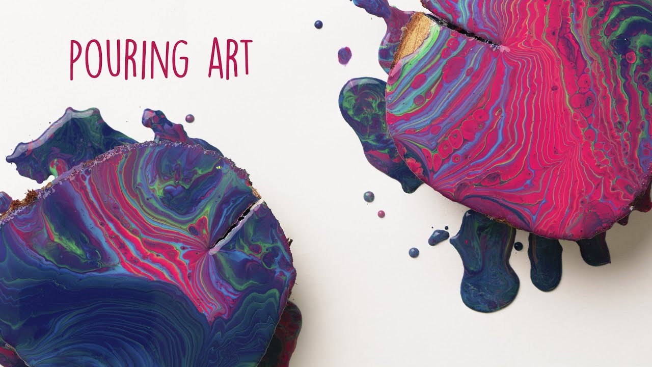Pouring Art | Acrylic Pour on Wood