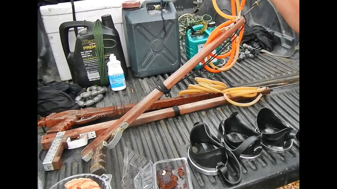 ดำน้ำยิงปลาใต้แม่น้ำปรานบุรีดูท่าทางจะดีนะ Diving and Shooting Fish spear fish