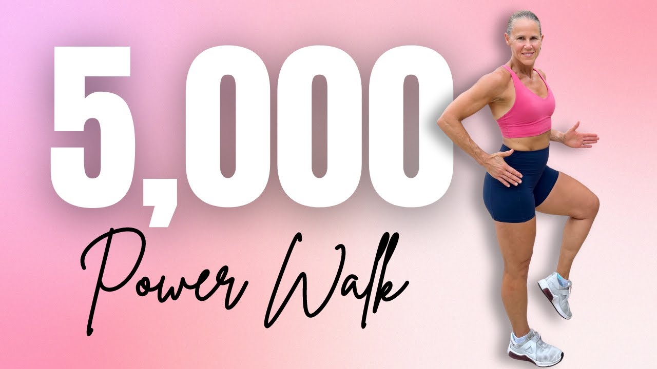 5,000 STEPS AT HOME WORKOUT | Energizing POWER WALK | 2.5 + Mile Walk