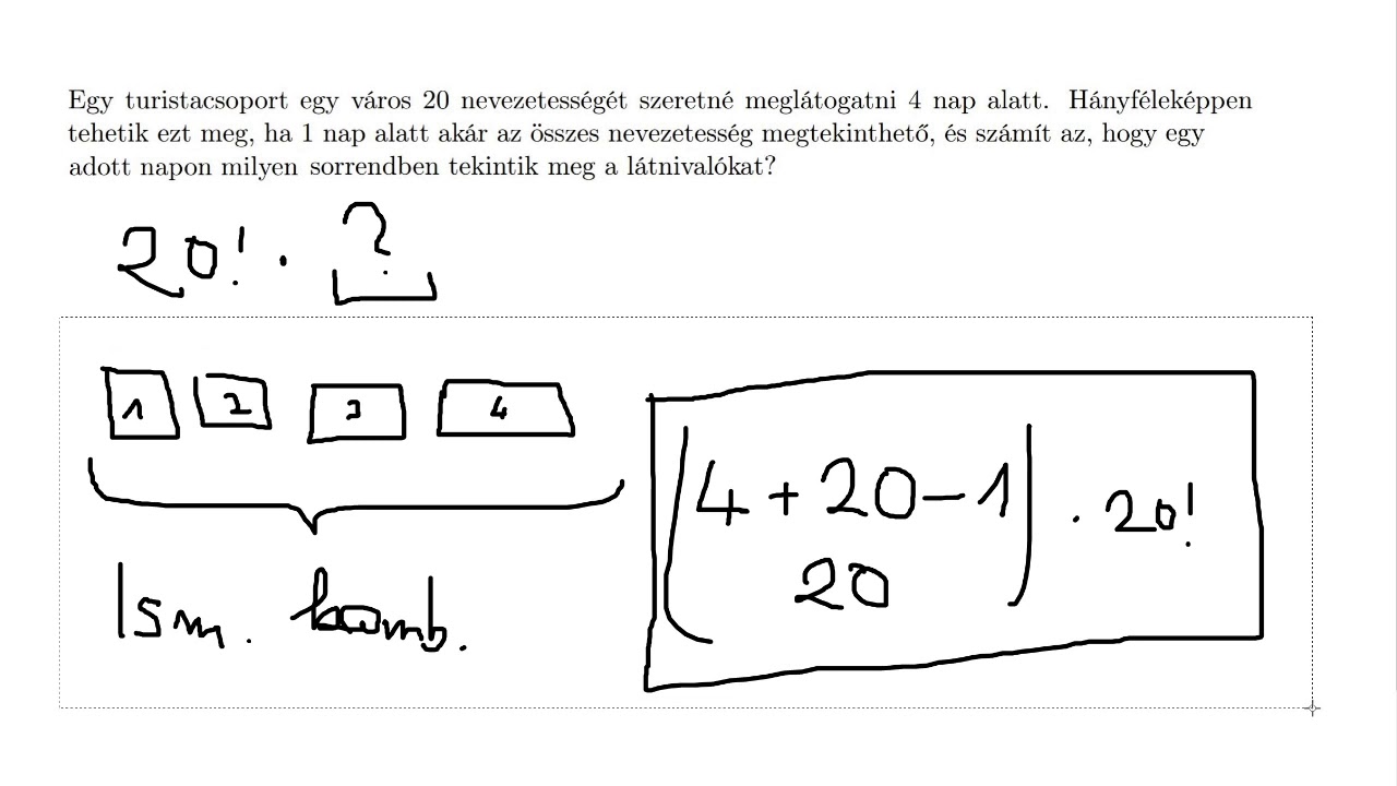 Egy összetettebb kombinatorika feladat