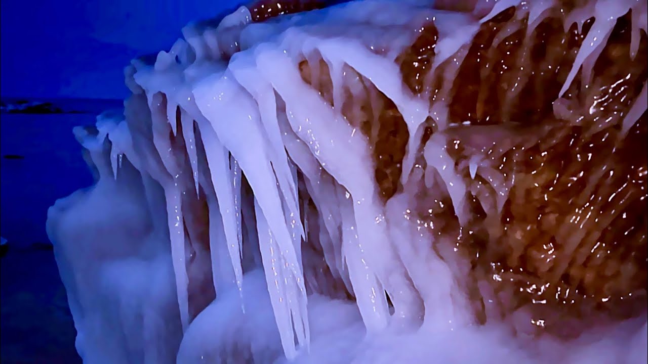 life as a michigander 🫱🏻✋🏻 lake superior ice • warm nights at home • winter storm realities