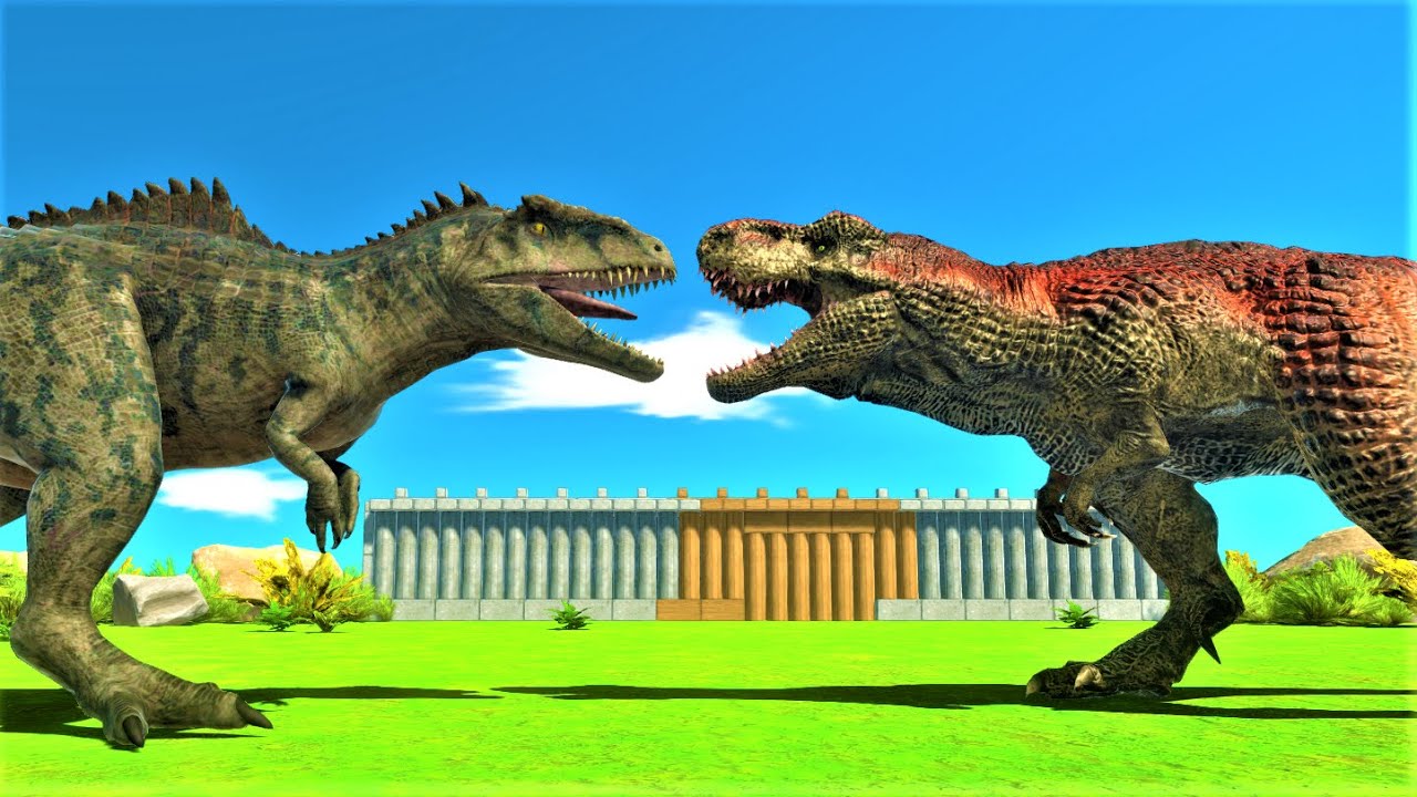 Giganotosaurus vs T-rex and every dinosaurs animal revolt battle simulator