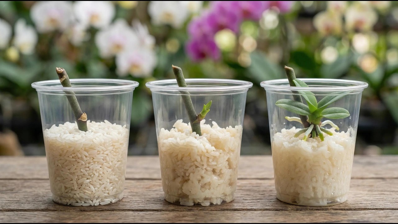 Just rice! You can propagate 1000 orchid plants in just 5 days.