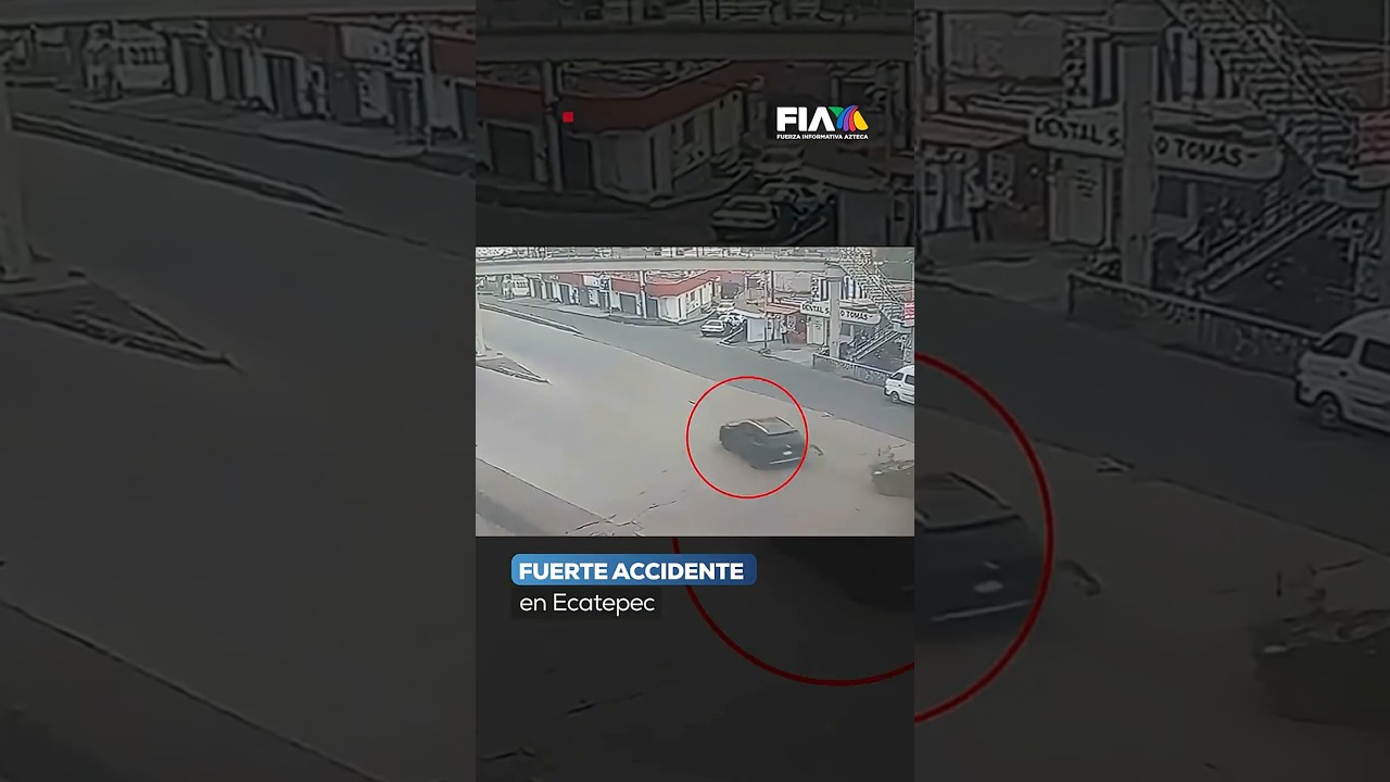 &iexcl;Impactante accidente en Ecatepec! ⁣| Las c&aacute;maras del C4 captaron un choque en Avenida Nacional⁣