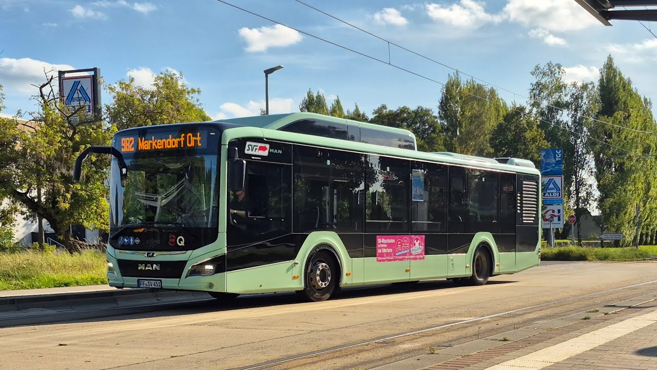 Bus Frankfurt (Oder) | Mitfahrt im kompletten 982 von Markendorf Ort bis Bahnhof im MAN LC 12c