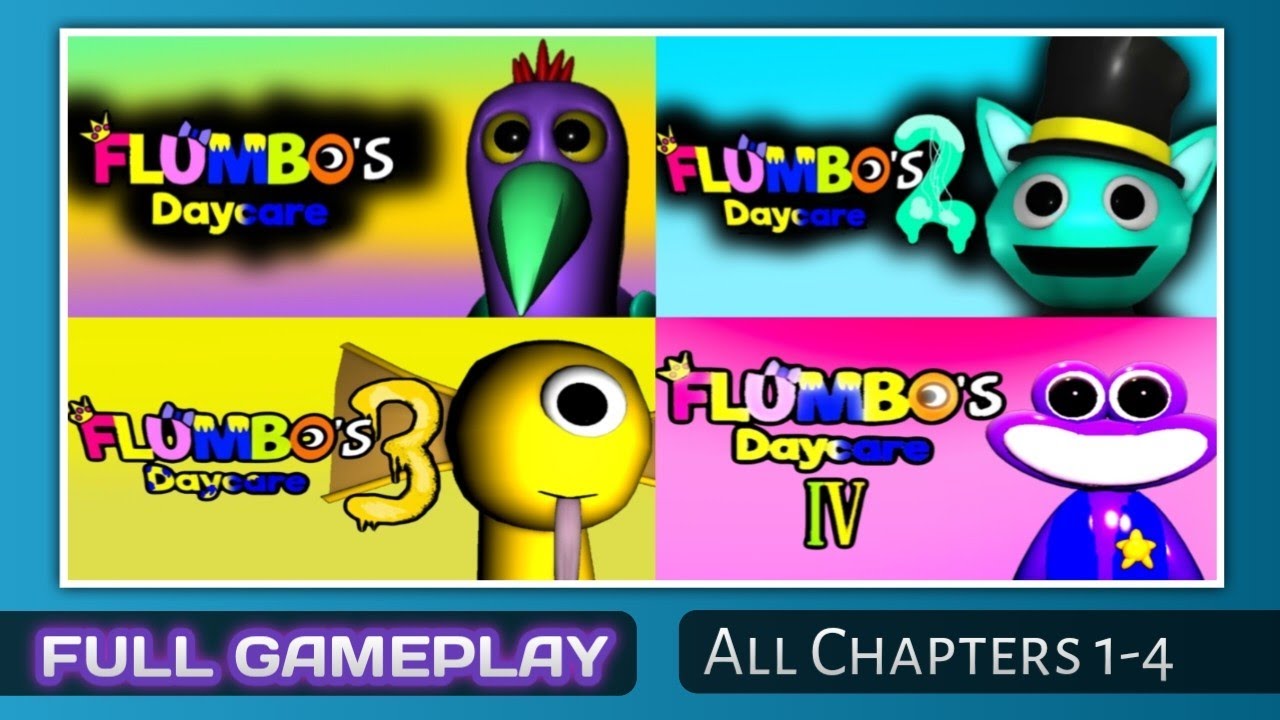 FLUMBO'S DAYCARE ALL CHAPTERS (1,2,3,4) Full Gameplay - Mascot Horror Roblox