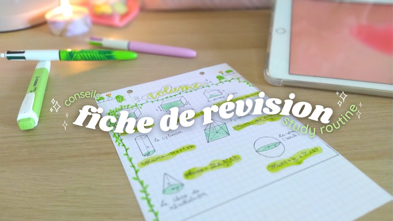 Comment faire un fiche de revision aesthetic? / rapide & efficace pour une revision complète ✨