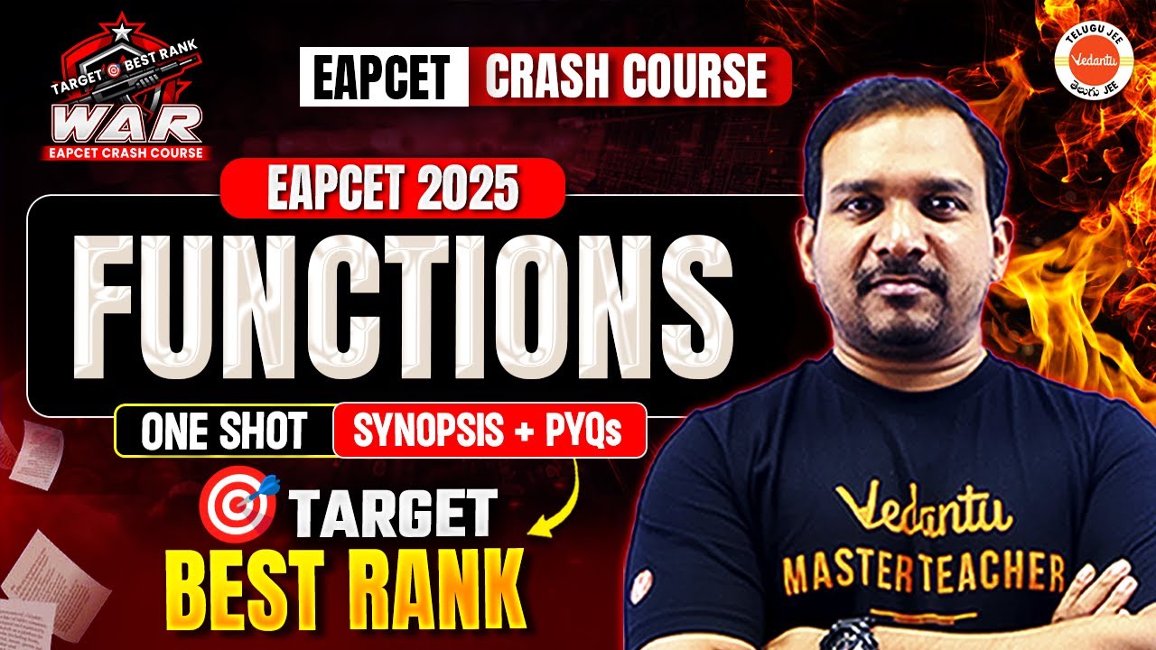 Functions | Synopsis + PYQs | EAPCET 2025 Preparation MPC | WAR Series| Kiran sir #eapcet2025