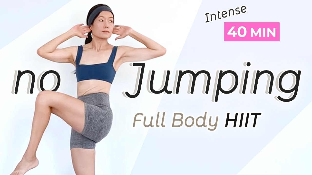 40 MIN NO JUMPING INTENSE HIIT / Full Body No-Repeat Workout / Fat Burn + Strength