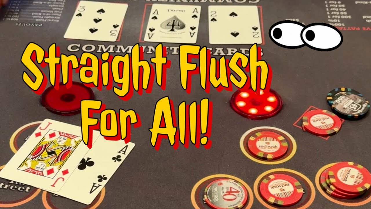 Straight Flush For All! More Mississippi Stud Poker & a WIN!