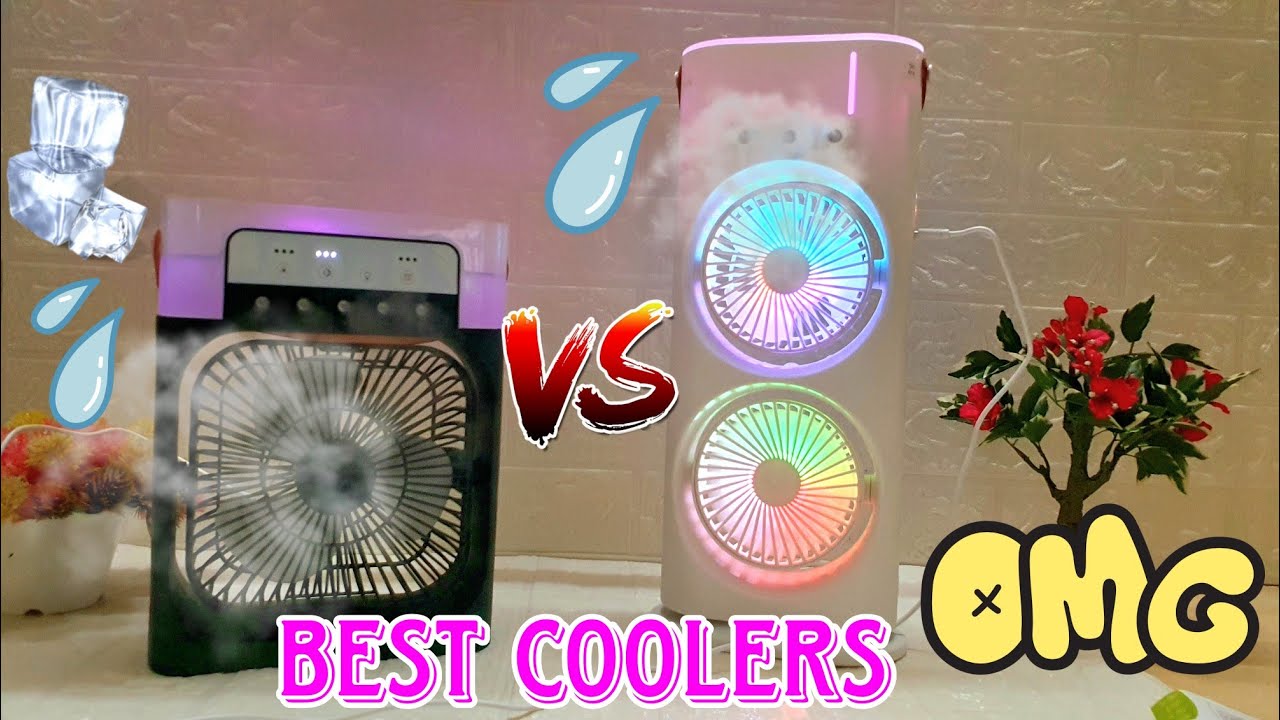 Mini AC Cooler Fan Comparison | Double Cooler Spray Fan VS Mini Cooler | Viral Mini Cooler