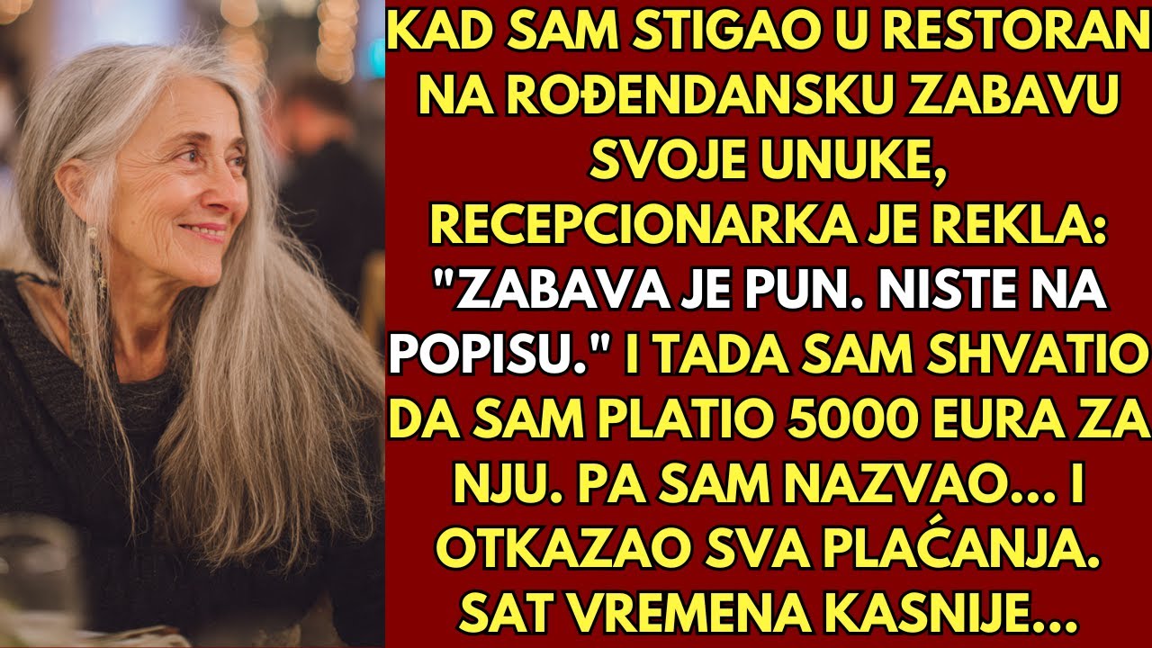 Kad sam stigla na rođendansku zabavu svoje unuke, domaćica je rekla: 
