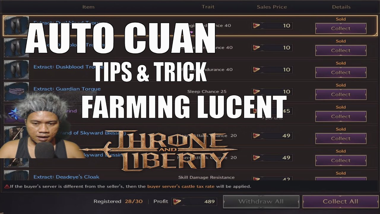 SIMAK BAIK-BAIK!! Cara Mendapatkan Cuan Di Game Throne And Liberty Indonesia