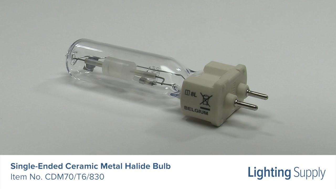 Philips 70W Single-Ended Ceramic Metal Halide Bulb (CDM70/T6/830)