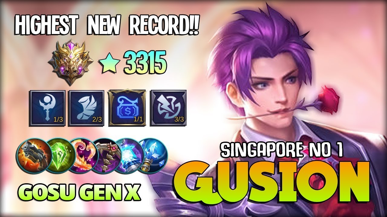 25 KILL!! Gusion 100% Deadly Dagger! Highest Star Record ɢᴏsᴜ ɢᴇɴ x ~ Mobile Legends