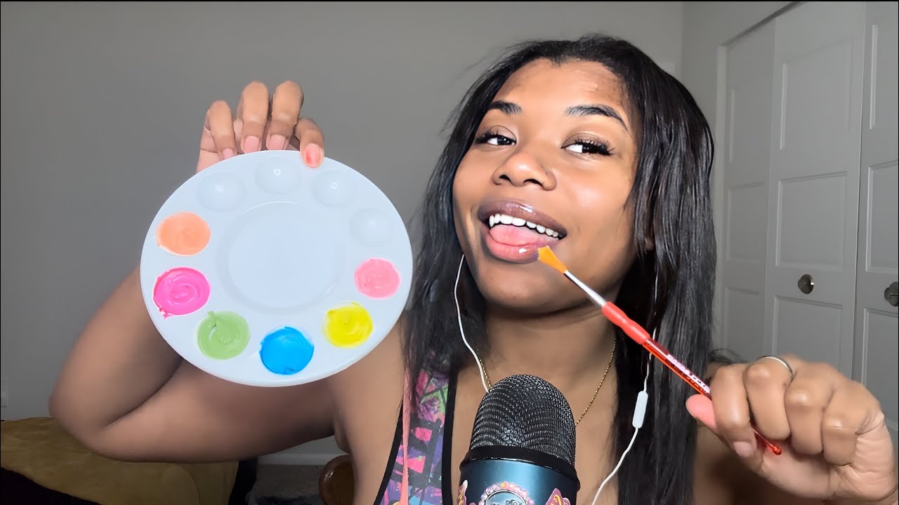 ASMR painting you with edible paint (SUPER TINGLY🎨💦)