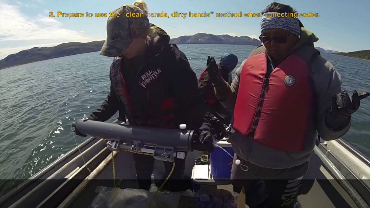 How to sample water at different depths using a Niskin sampler - English version