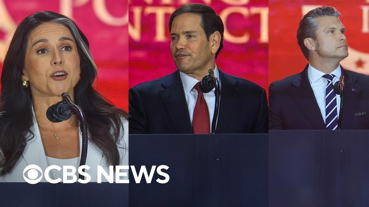 Tulsi Gabbard, Marco Rubio and Pete Hegseth speak at Charlie Kirk memorial