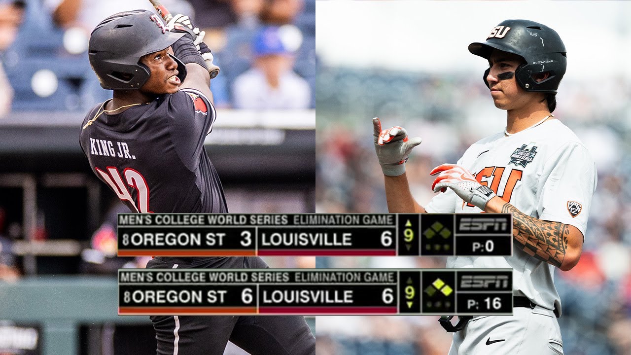 CRAZY 9th inning finish between Oregon State-Louisville... AGAIN