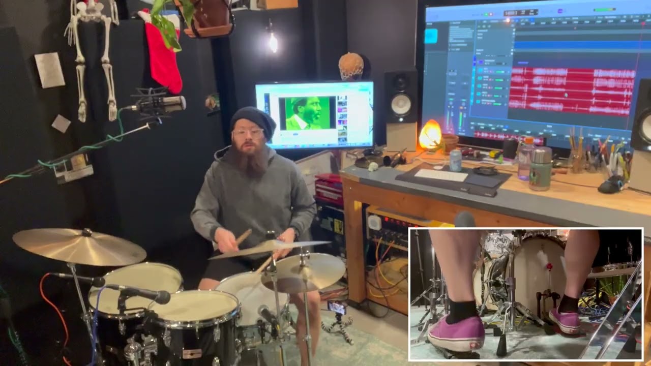 THE (GHOST) NOTE Studio 22 teacher kit Logic template test 01.22.26 👻🥁kick microphone off-center