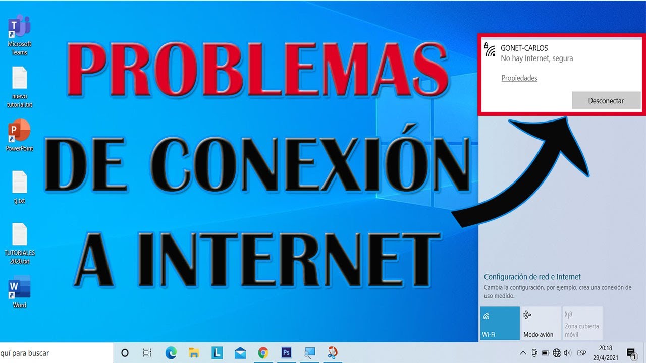 Me aparece la Red Wifi pero no me Conecta | No Hay Internet Segura Windows 10 | SOLUCI&Oacute;N |