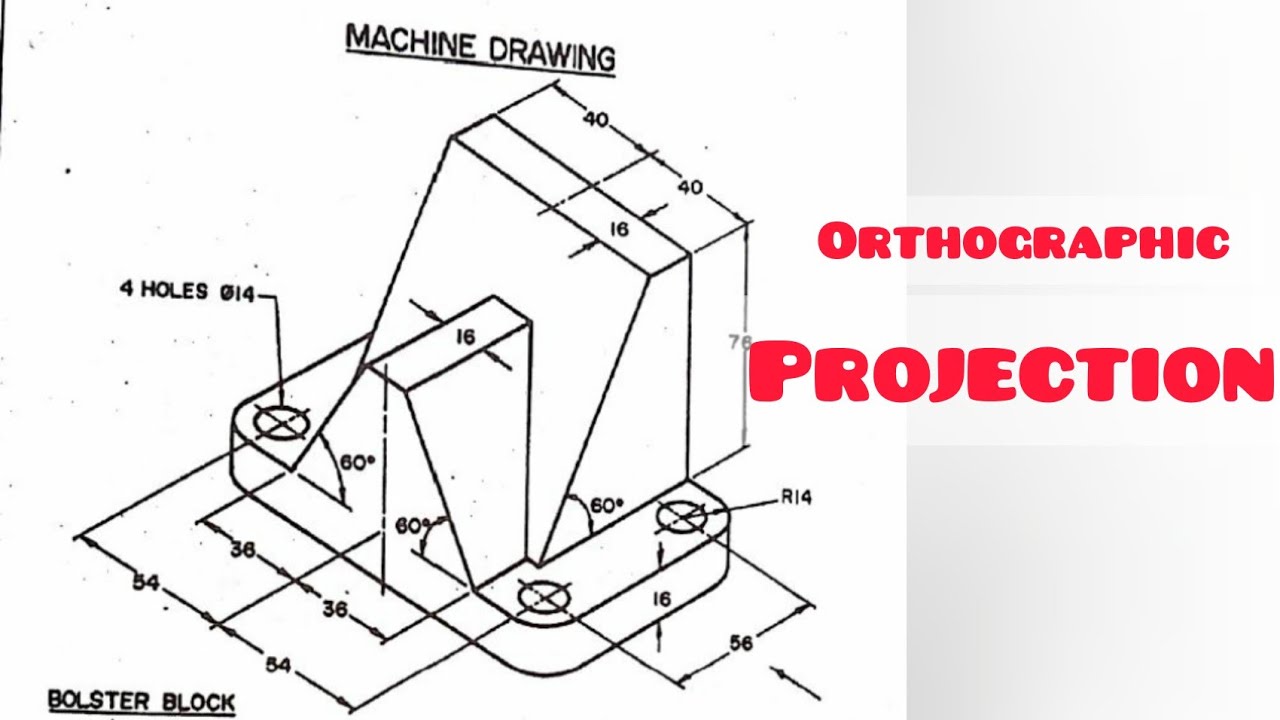 Orthographic projection - Machine drawing in | Technical drawing | Engineering drawing