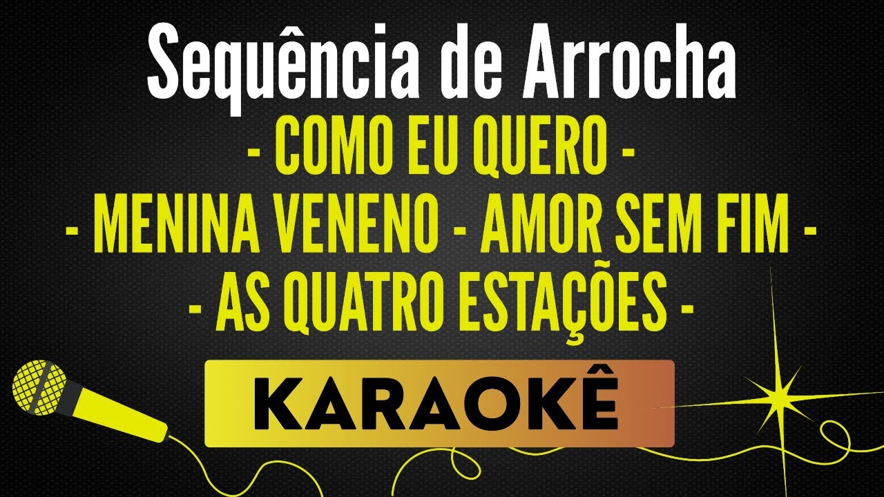 Como Eu Quero ⧸ Menina Veneno ⧸ Amor Sem Fim ⧸ As Quatro Estações🎙 Karaokê Profissional com Letra