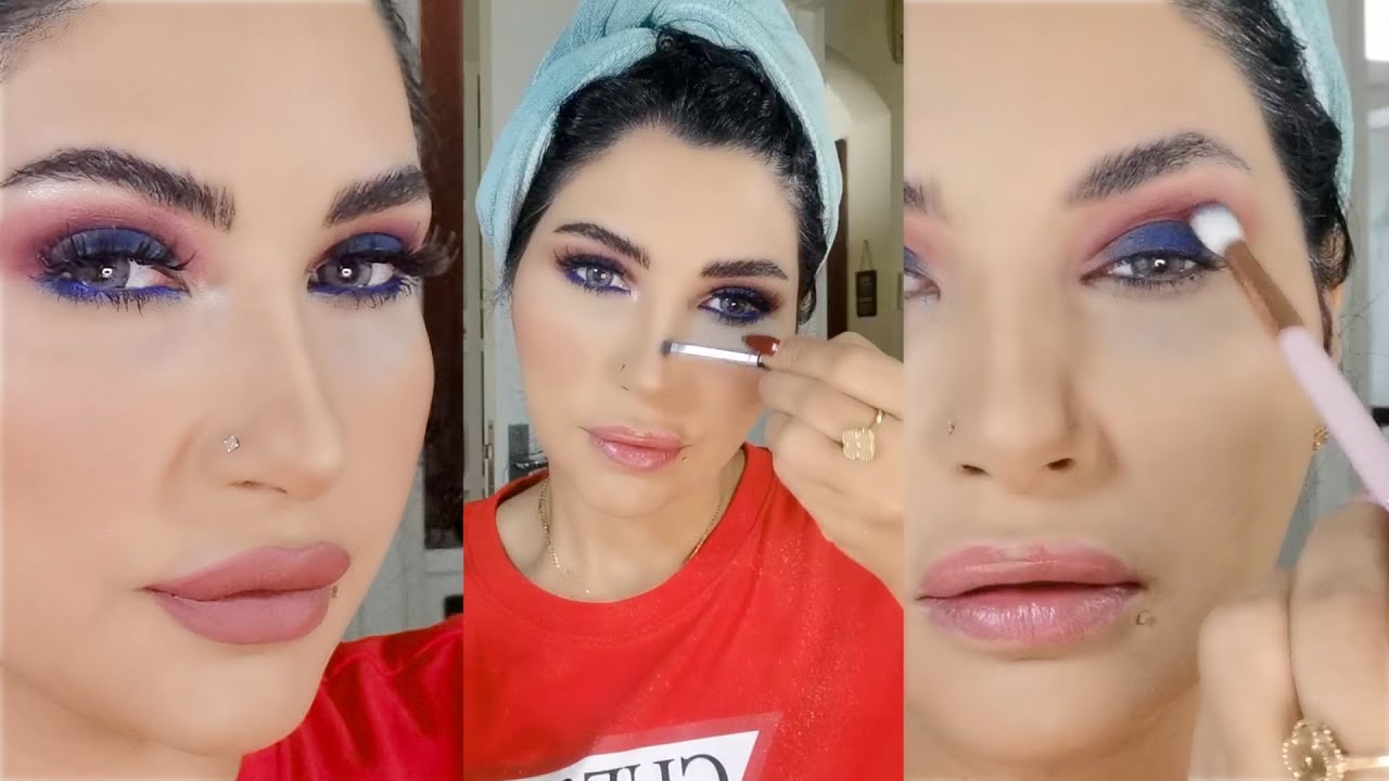 اجهزوا معي 💄مكياج أزرق مع درجات ترابية | سناب ميثاء عبدالجليل