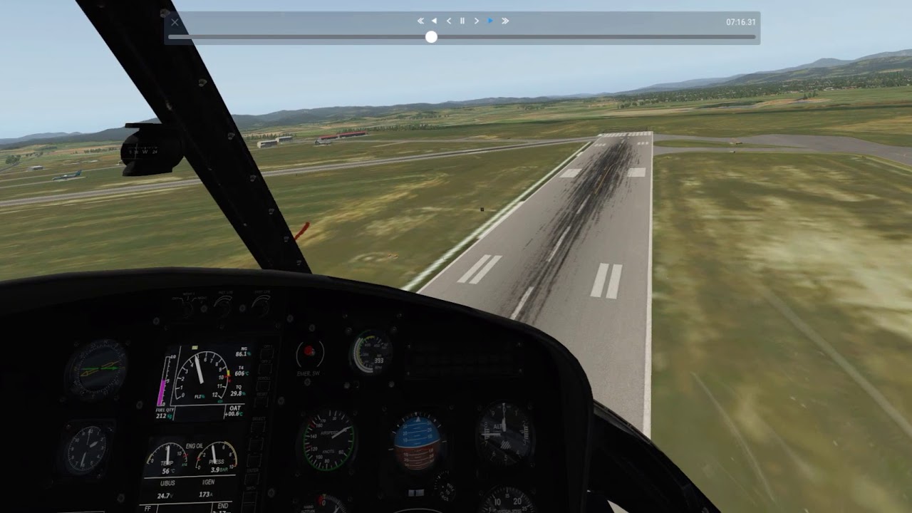 x-plane 11.10 AS350 takeoff & landing