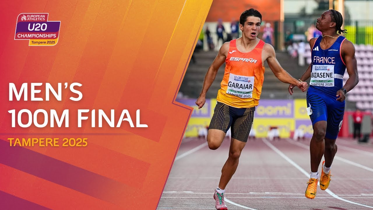 New Spanish sprinting STAR! ✨ Men's 100m final replay | Bergen 2025