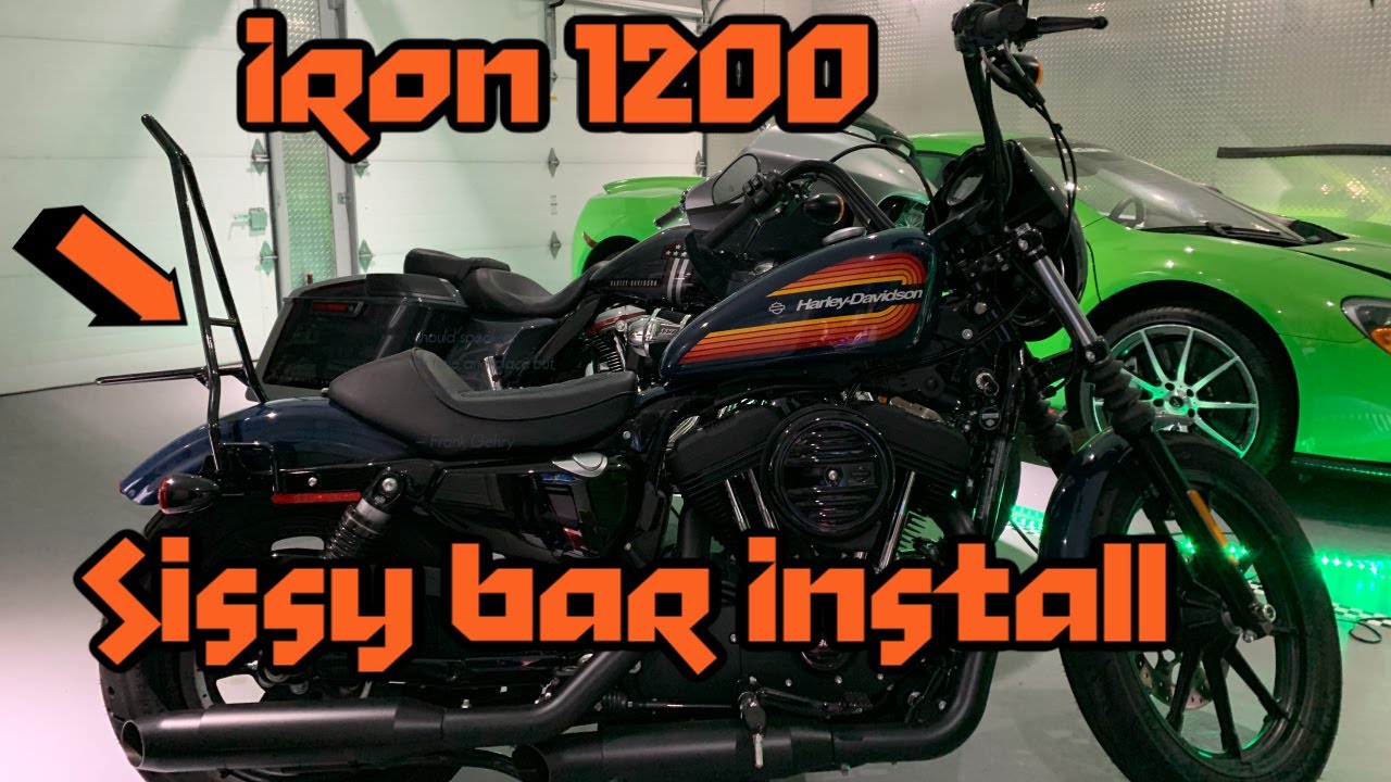 2020 Harley Davidson Iron 1200 Sportster Sissy bar install