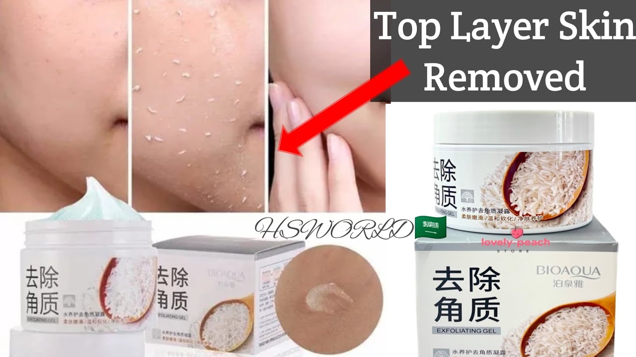 Bioaqua rice exfoliating gel review| price, results, damage to eyes by hs world 